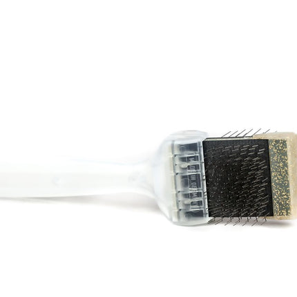 ActiVet Diamond Super Soft Brush - extra soft, double-sided, flexible brush for long, silky hair, bent + straight pins - small 4