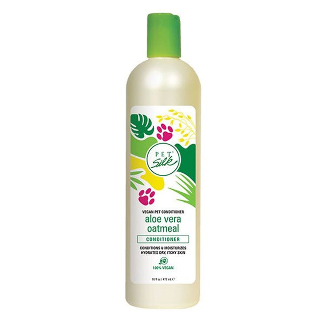 Pet Silk Vegan Aloe Vera Oatmeal Conditioner - moisturizing and soothing dog conditioner with aloe vera and oatmeal, concentrate 1:16