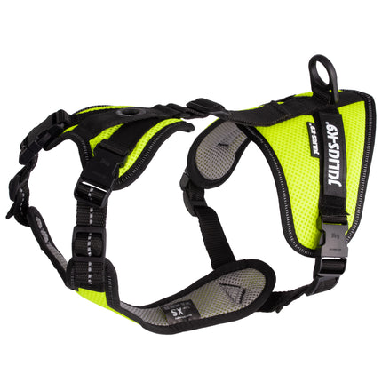 Julius - K9 Mantrailing Air Mesh Harness - breathable tracking harness for dogs, neon