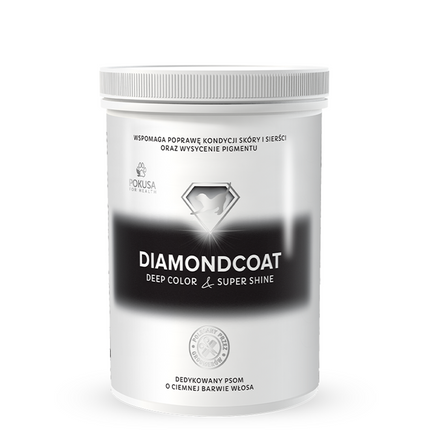 Pokusa DiamondCoat DeepColor & SuperShine - natural formula enhancing black, dark, brown, and marbled coat colors.