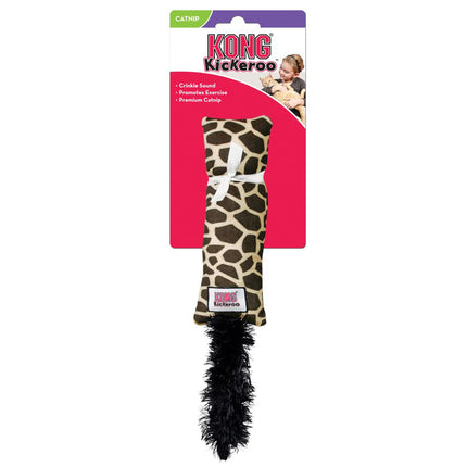 KONG Cat Kickeroo Pattern #1 - soft cat kicker with catnip, giraffe pattern