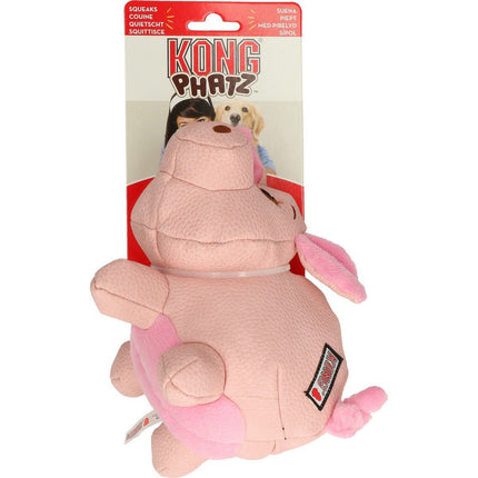 KONG Phatz Pig - eco-leather dog toy, pig with squeaker