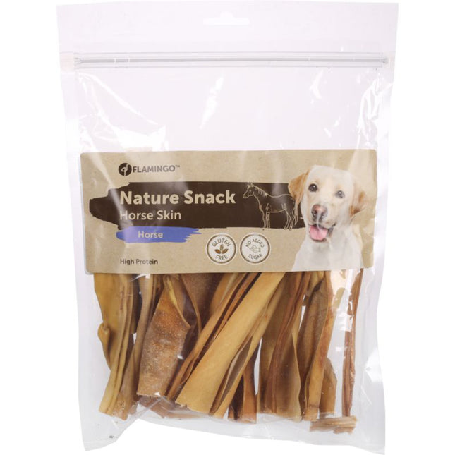 Flamingo Nature Snack Horse Skin - natural treats for dogs, horse skin