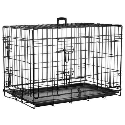 Flamingo Keo - metal dog crate, M: