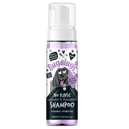 Bugalugs & Chamomile No Rinse Shampoo - dog shampoo, no rinse, lavender and chamomile