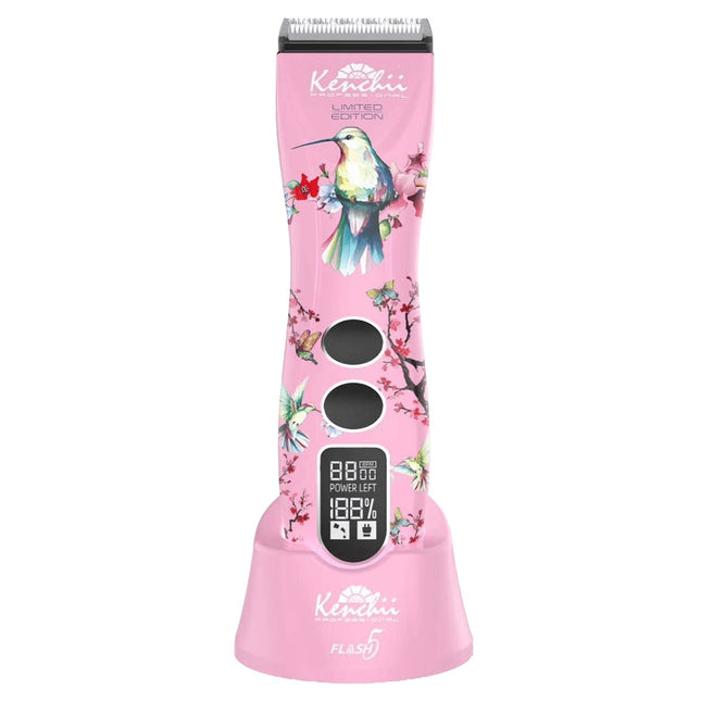 Kenchii Flash Pink Cordless Clipper - professional cordless clipper with adjustable blade