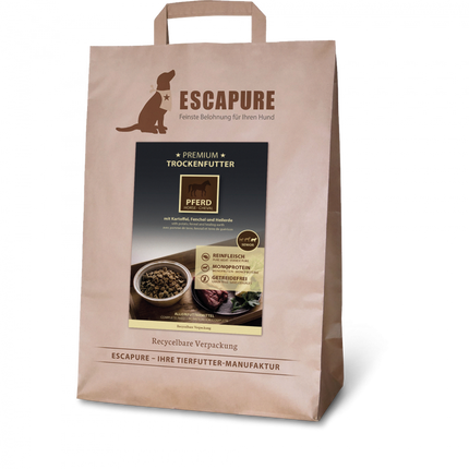 Escapure Premium Senior Horse - high-quality food for senior dogs, oven-baked horse meat