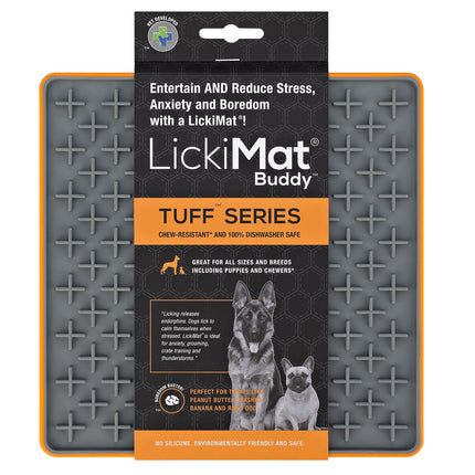 LickiMat Tuff Buddy - licking mat for dogs, cross pattern