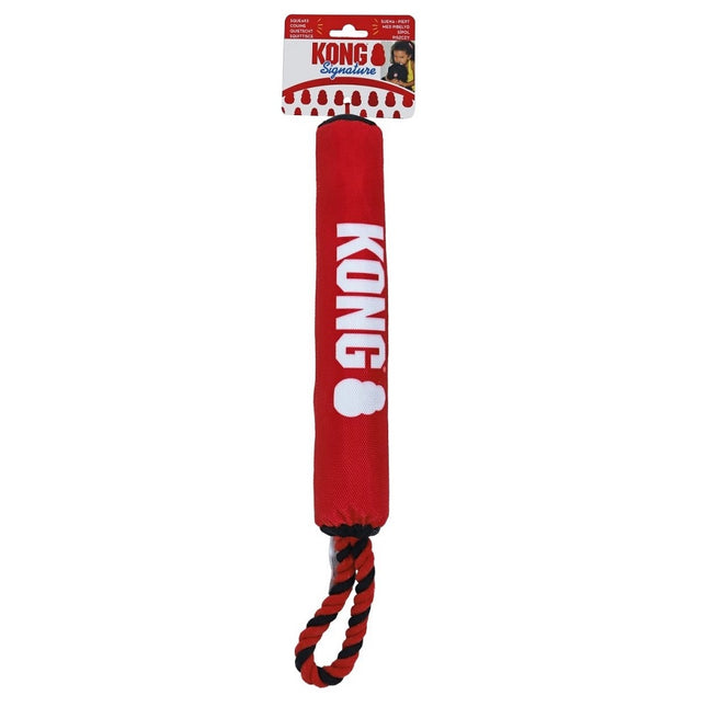 KONG Signature Stick with Rope (31cm) - safe fetch toy for dogs, with a rope