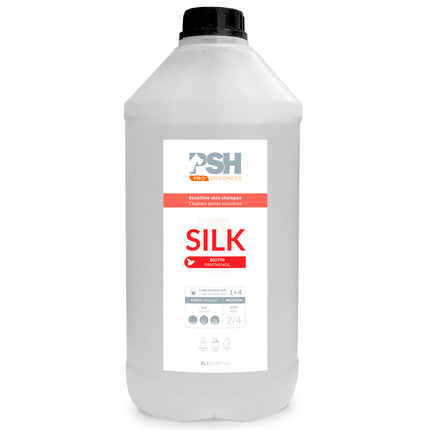 PSH Pro Silk Shampoo - Biotin and Silk Shampoo for Long-Haired Dogs with Sensitive Skin, Concentrate 1:4