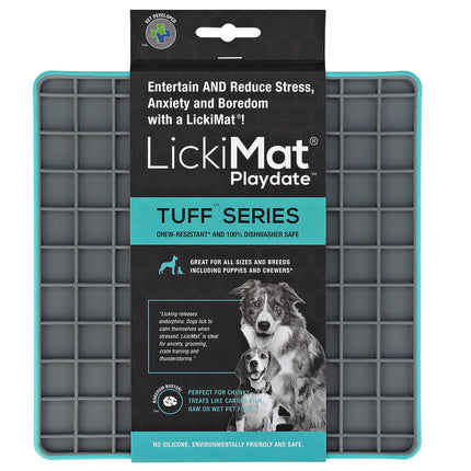 LickiMat Tuff Playdate - licking mat for dogs, checkered pattern