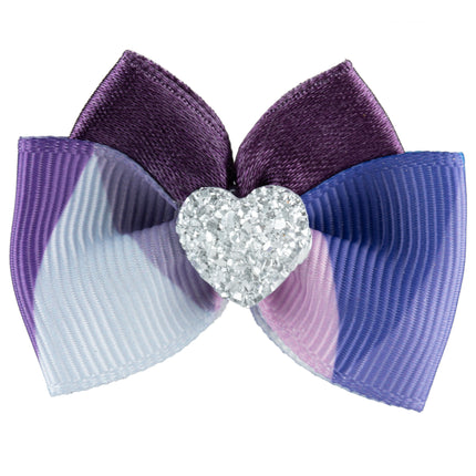 Blovi Bow Glamour purple-lavender bow with a heart