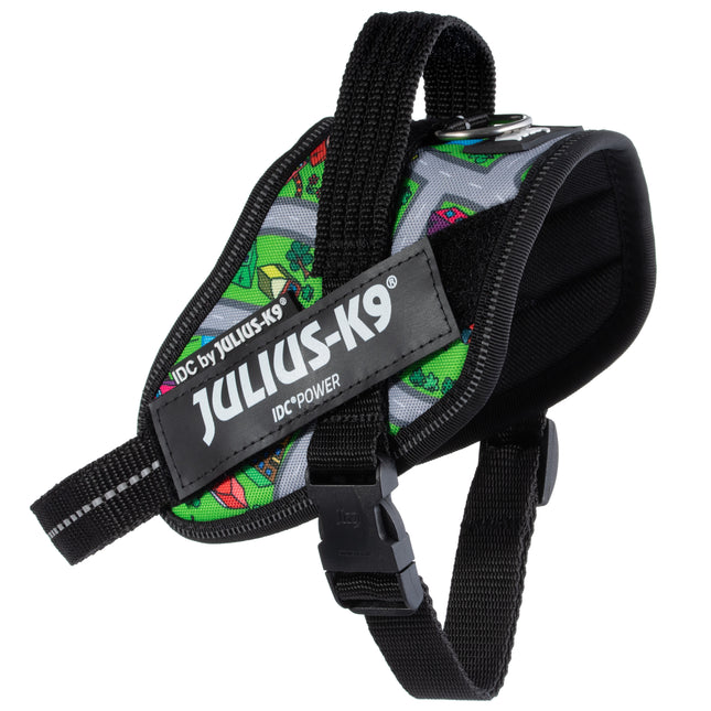 Julius - K9 IDC Powerharness Daycare - dog harness with reflective elements, colorful town pattern - Mini - Mini