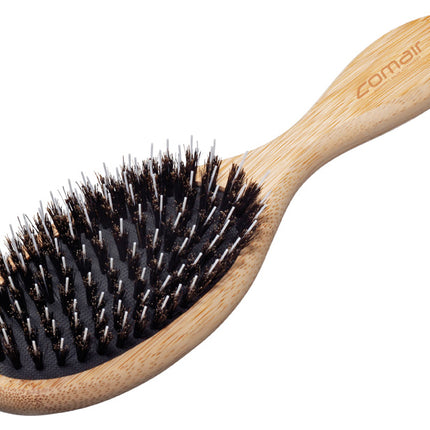 Comair Bamboo Line Oval - oval bamboo brush with boar bristles and detangler