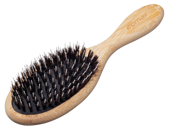 Comair Bamboo Line Oval - oval bamboo brush with boar bristles and detangler