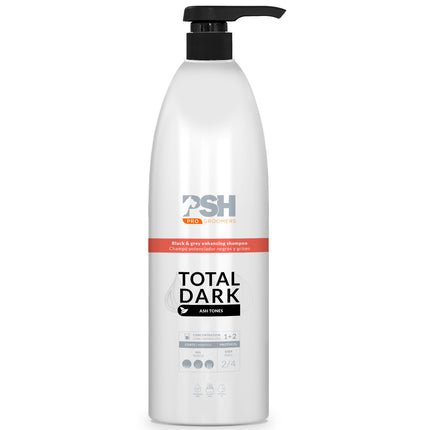 PSH Pro Total Dark Shampoo - shampoo for dark gray fur of dogs and cats, concentrate 1:2