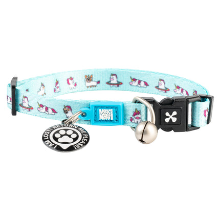 Max&Molly GOTCHA! Smart ID Cat Collar Unicorn - colorful collar for cats with a smart Tag pendant