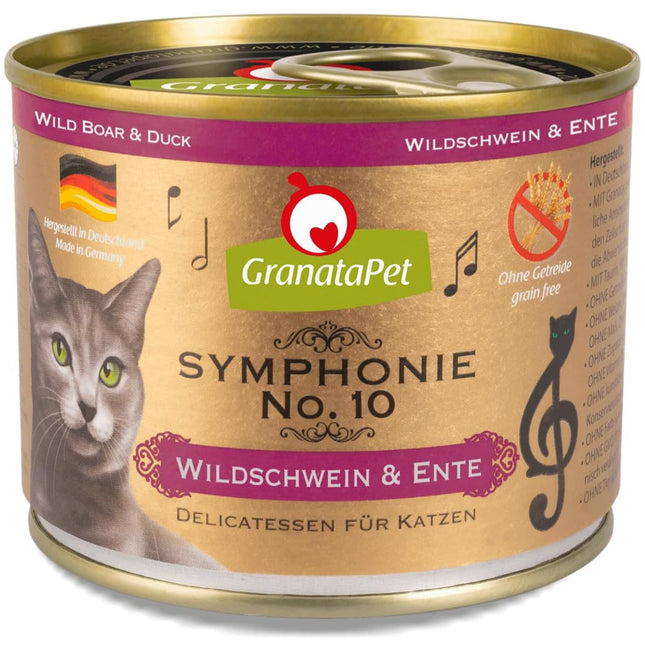 GranataPet Symphonie - high-meat cat food, wild boar and duck