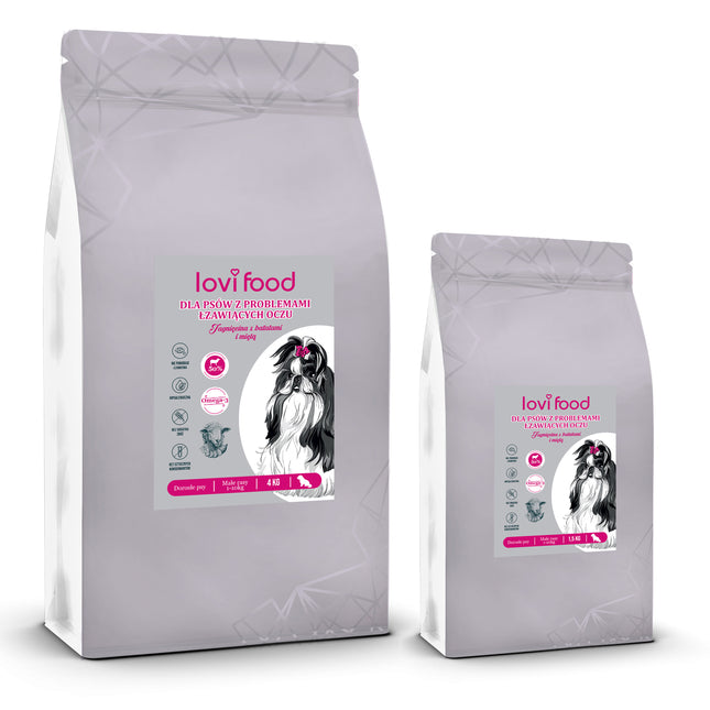 Lovi Lamb with Sweet Potatoes and Mint - Grain-Free Food for Small Breed Dogs with Tear Staining Issues - 2x