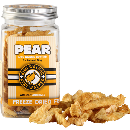 Kiwi Walker Snacks Pear - 100% pear, freeze-dried, natural treats for dogs and cats