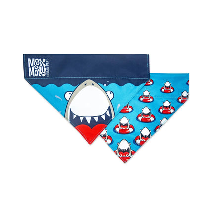 Max & Molly Reversible Bandana Frenzy the Shark - double-sided bandana for dogs