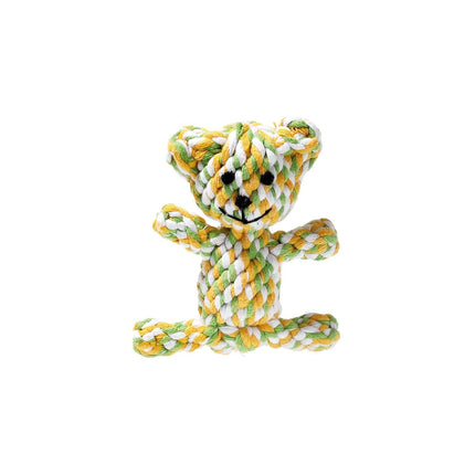 Flamingo Rope Bear - cotton rope chew toy for dogs - green