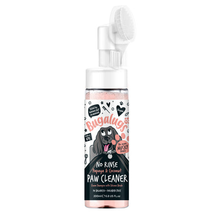 Bugalugs No Rinse Papaya & Coconut Paw Cleaner - dog paw cleaning foam, no rinsing, fruity