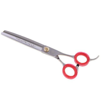 P&W Alfa Omega Thinning - single-sided thinning shears with a short, ergonomic handle, 44 teeth