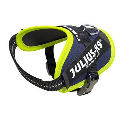 Julius - K9 IDC Powerharness Jeans Neon - high-quality harness for dogs in denim and neon colors