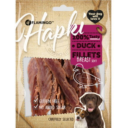 Flamingo Hapki Soft Duck Fillets - soft treats for dogs, dried duck